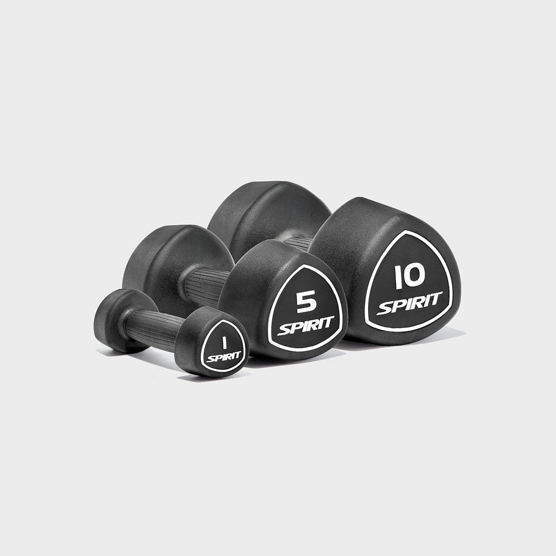 |Spirit Fitness 1kg to 10kg Studio Dumbbells Set|