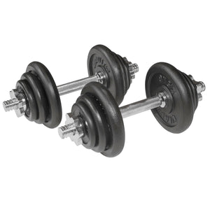 |Viavito 20kg Black Cast Iron Dumbbell Set - Alternative View|
