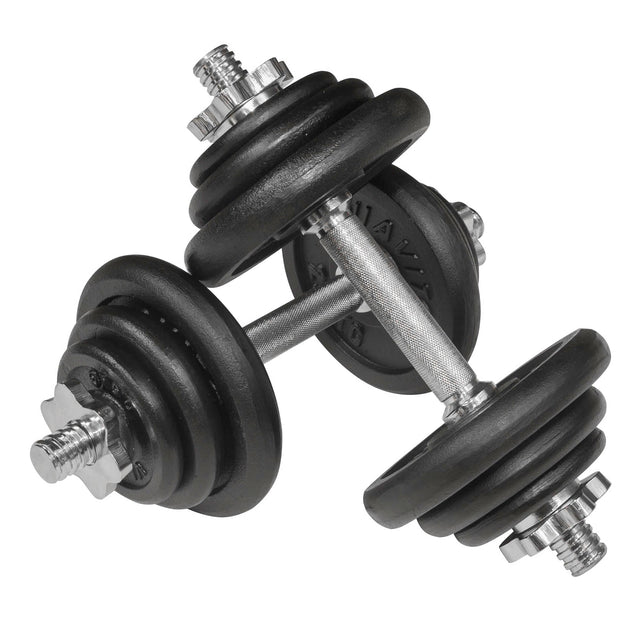 |Viavito 20kg Black Cast Iron Dumbbell Set|
