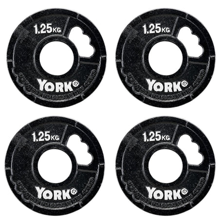 |York 4 x 1.25kg G2 Cast Iron Olympic Weight Plates|